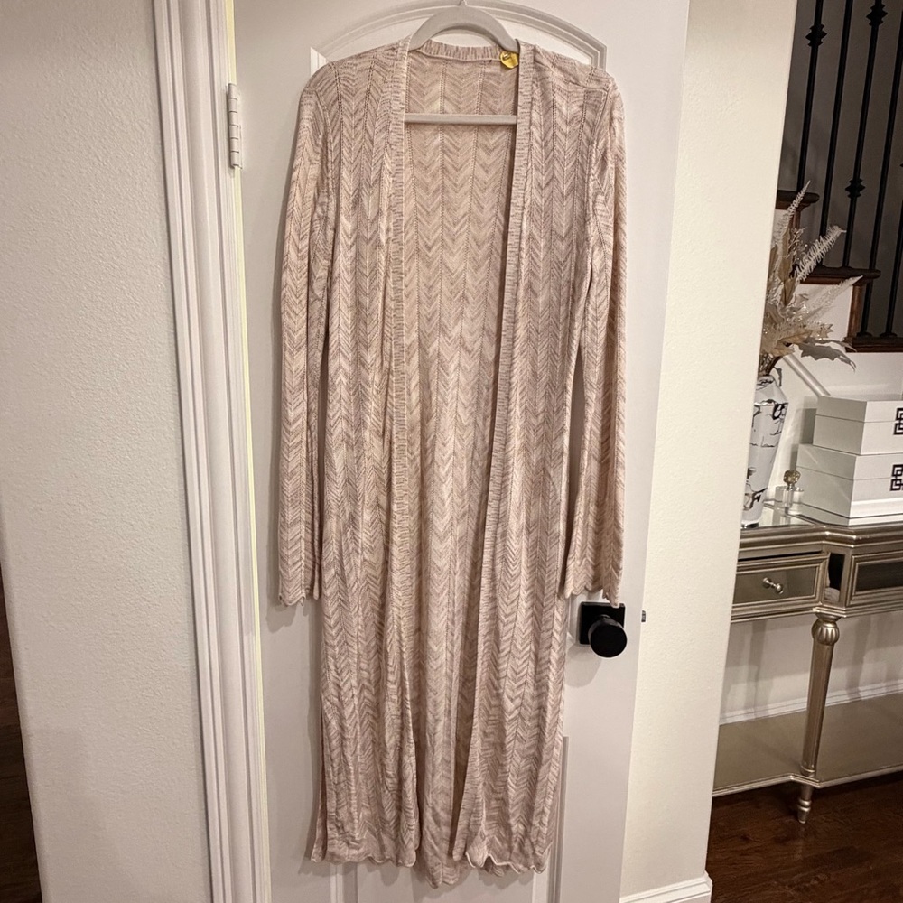 White House Black Market Light Pink Knit Cardigan